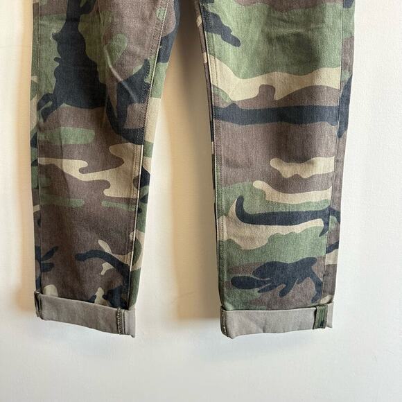 Re/Done Camo High Rise Stovepipe Jeans Straight High Waisted Denim Size 25 / 0 - Picture 6 of 13